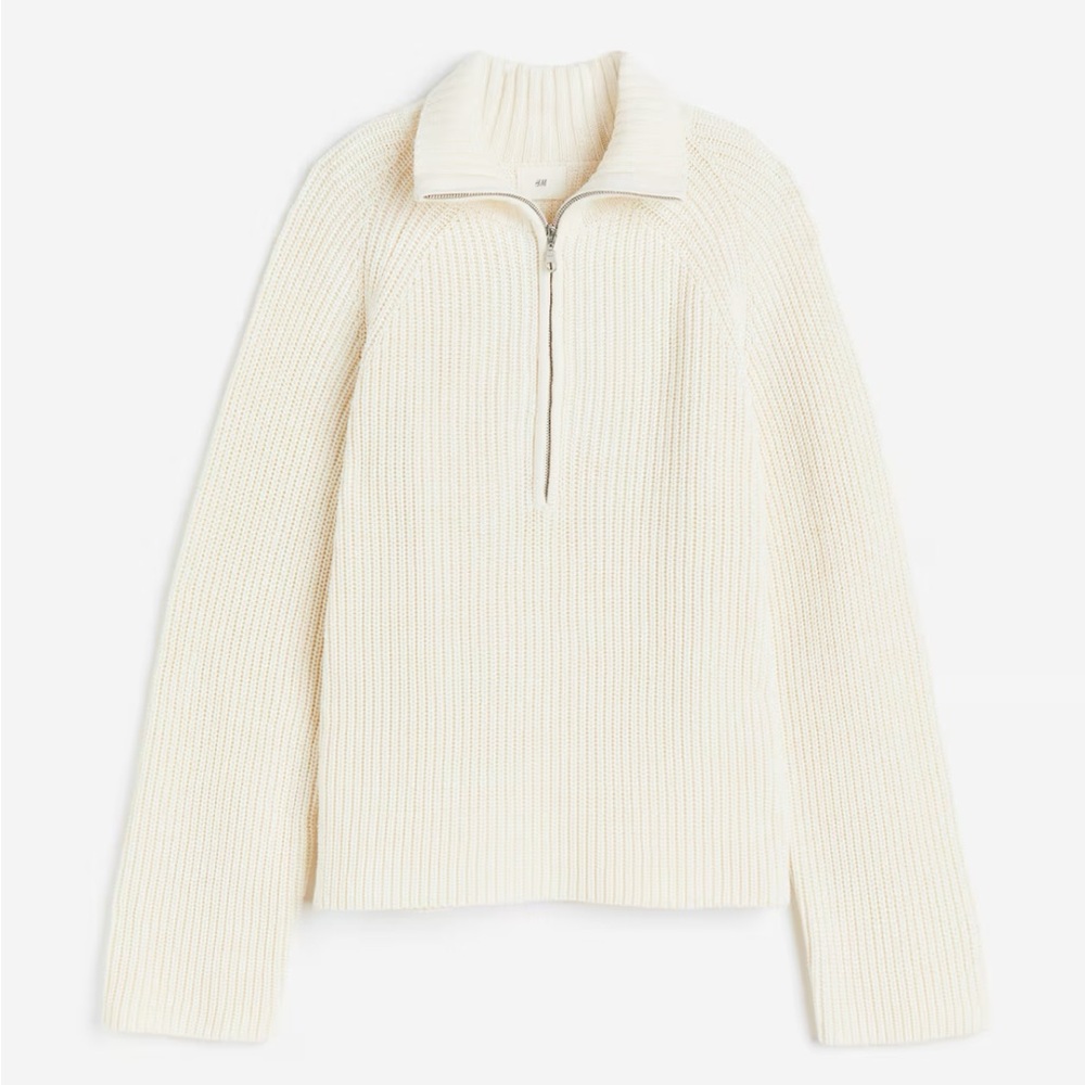 H&M Cream Cowl Neck Sweater Knit